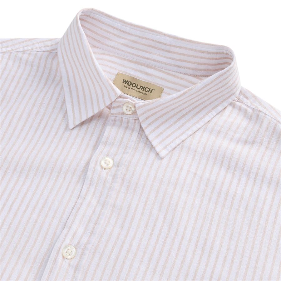 Camicia in misto lino e cotone da uomo Woolrich | CFWOSI01708709